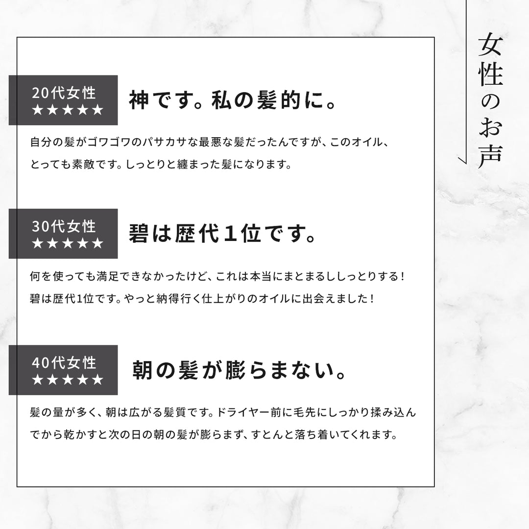 ao 碧モイストオイル ヘアオイル 50ml 口コミ レビュー